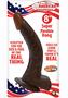 Real Skin All American Afro American Whoppers Dildo With Balls 8in - Chocolate