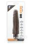Dr. Skin Silver Collection Cock Vibe 14 Vibrating Dildo 8in - Chocolate